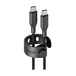 Καλώδιο USB PanzerGlass empower 60W USB-C to USB-C USB 2.0 1.2M Black