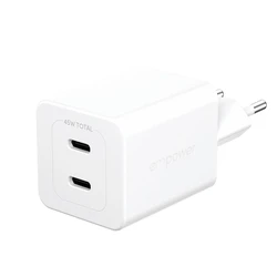 Φορτιστής Πρίζας PanzerGlass empower 45W 2x USB-C White