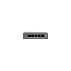 LevelOne GEP-0531 PoE+ Switch 5 θυρών Gigabit (4x PoE, 1x Hi‑PoE uplink) 60W Ανεπιτηρούμενος Πλαστικό