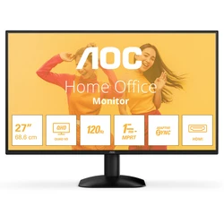 Monitor 27" AOC  (2560x1440) Q27B35S3 16:09 HDMI+DP IPS 120Hz LS 1ms Black