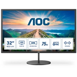 Monitor 32'' AOC (2560x1440) Q32V4 4ms IPS HDMI DP Speaker QHD Black