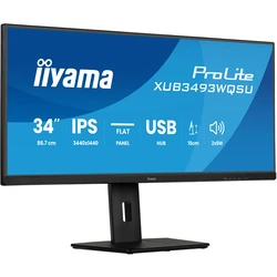 Monitor 34" Iiyama XUB3493WQSU-B6 UW IPS-panel 3440x1440 120Hz 400cdm 1ms