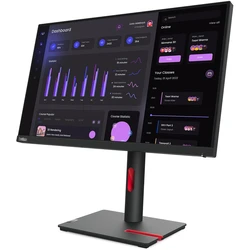 Monitor 23,8" Lenovo (1920×1080) ThinkVision T24i-30 IPS 75Hz VGA HDMI DP USB-Hub Black