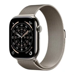 Smartwatch Apple Watch Series 11 GPS + Cellular 42mm Natural Titanium with Natural Milanese Loop