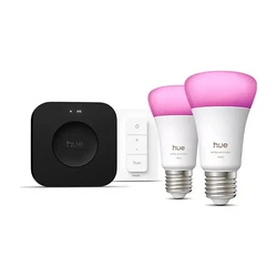 Smart Λάμπες Philips Hue Bridge Pro + 2 x E27 + dimmer switch