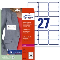 Αυτοκόλλητες Ετικέτες Avery Zweckform Self-Adhesive Name Badges L4784-20