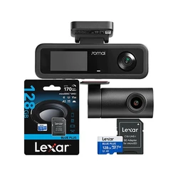 Κάμερα DVR Αυτοκινήτου 70Mai T400 3 canal + card Lexar 128GB