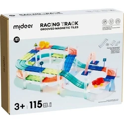 Παιχνίδι Κατασκευών Mideer Magnetic Racetrack with Cars 115pcs MD6395