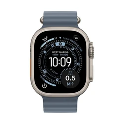 Smartwach Apple Watch Ultra 3 GPS + Cellular 49mm Natural Titanium / Anchor Blue Ocean Band