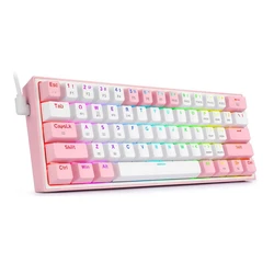 Gaming Πληκτρολόγιο Redragon Fizz Pro K616 white and pink