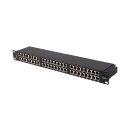 Patch Panel Lanberg 48 port 1U 19" cat.6 FTP shielded Black