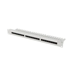 Patch Panel Lanberg 19" 1U 24-Port CAT.5E UTP + cable org.