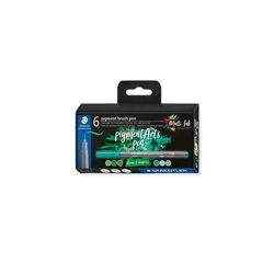 Μαρκαδόροι Staedtler MultiInk Pigment Arts brush pen set of 6 green & turquoise retail