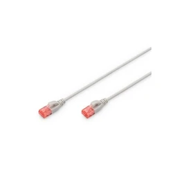 Καλώδιο Δικτύου Digitus CAT 6 U/UTP Slim Patchkabel, 3m, Gray