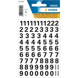 Ετικέτες Herma Numbers 10 mm 0-9 weatherproof foil black 1 sheet