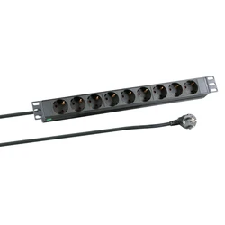 Πολύπριζο Equip 19" power strip CEE7/7 90°->8xSchuko+Switch Alu.