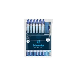 Στυλό Schneider Ballpoint Slider Basic XB Rave 6-piece Blue