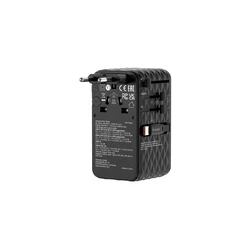 Φορτιστής Verbatim Charge'n'Travel Adapter 70W 2C retractable black