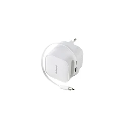 Φορτιστής Intenso Compact Fast Charger 65W USB-C/USB-A White