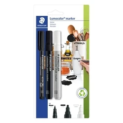 Μαρκαδόροι Staedtler Marker Set Lumocolor 3St. BK retail