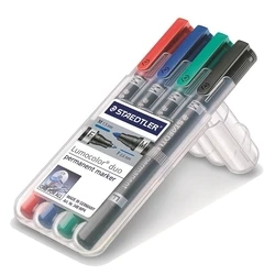 Μαρκαδόροι Staedtler Perm.Marker Lumocolor duo 4 pieces Box