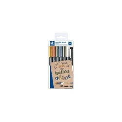 Μαρκαδόροι Staedtler Marker Metallic & White brush 6 St.& 1 pigm.
