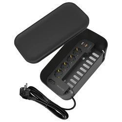 Κουτί Οργάνωσης Καλωδίων Sonora με Πολύπριζο 5 θέσεων & 3 θύρες USB, Μαύρο (Χωρίς συσκευασία)