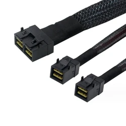 Καλώδιο RAID SAS Mini SAS HD to 2x OCulink U.2 Enabler (SFF8643 to 2x SFF8612) 1m