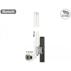 Κεραία WiFi Allnet 2,4/5 GHz 6,2~8dBi DualBand Omnidirectional ALL19025