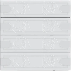 GIRA KNX Tastsensor 4 Komfort 4-πλός TS4 Λευκό (MPN 5004003)