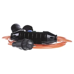 Bachmann προστατευτική επέκταση (Schutzkontaktverlängerung) H07BQ-F 3G1,5, πορτοκαλί, μήκος 3,0 m, με PRCD/FI, φις και πρίζα