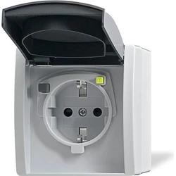 Busch-Jaeger FI-Schukomat Einsatz 3120 EWB-53, γκρι, επιτοίχια (AP), IP44