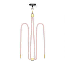 Tech-Protect C2S Rope Crossbody Strap Baby Pink/gold