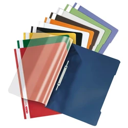 Herlitz A4 PP Filing Folder, assorted colours, 10-pack (transparent front cover)