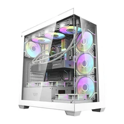 Darkflash DS900 White Midi Tower Κουτί Υπολογιστή με Πλαϊνό Παράθυρο και 7 ARGB FansΜΕ ΞΕΚΟΛΛΗΜΕΝΟ ΤΟ ΕΝΑ ΠΟΔΑΡΑΚΙ (ΒΛΕΠΕ ΕΙΚΟΝΑ 2)