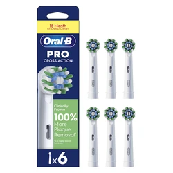 Oral‑B Pro CrossAction Ανταλλακτικές Κεφαλές Οδοντόβουρτσας 6 τεμ. - Λευκό