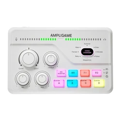 Fifine Stream Audio Controller Mixer SC8W RGB για PC