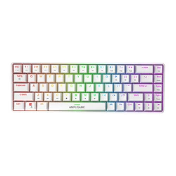 Fifine GK1W Gaming Μηχανικό Πληκτρολόγιο 65% με RGB φωτισμό (Αγγλικό US) Λευκό