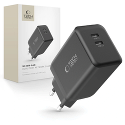 Tech-Protect NC45W-GAN 2xUSB-C Network Charger PD45W Black