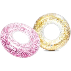 Φουσκωτό σωσίβιο κούλουρα INTEX Transparent Glitter 119 εκ
