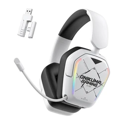 Onikuma Ακουστικά Gaming Over Ear με Bluetooth Λευκό (GT883)
