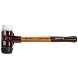 Halder SIMPLEX soft-face mallet, 50 mm head, replaceable rubber/TPE & plastic inserts — SKU 564111, EAN 4030618300700, MPN 3027050