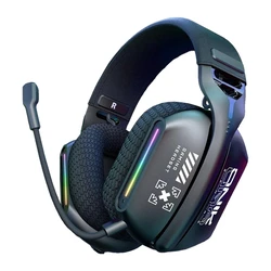 Onikuma GT808 Ασύρματο Gaming Headset Over‑Ear RGB Bluetooth/USB (Μαύρο)