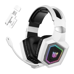 Onikuma GT806 Ασύρματο Over‑Ear Gaming Headset Bluetooth/USB - Λευκό