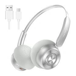 Onikuma GT820 Ασύρματα On-Ear Ακουστικά με Μικρόφωνο - Ασημί