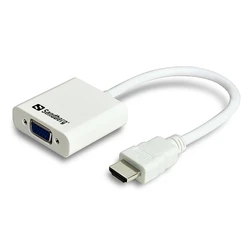 Sandberg Μετατροπέας HDMI male σε VGA female Λευκό