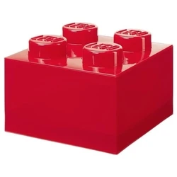 LEGO Τουβλάκι Αποθήκευσης 4 40090804 Κόκκινο Διαφανές