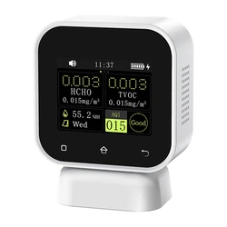 Fnirsi 4-in-1 Indoor Air Quality Monitor SFD-02 (Formaldehyde Detector, Touchscreen)