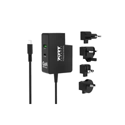 Port Connect GaN 100W Διεθνής Φορτιστής Ταξιδίου (USB‑C / USB‑A)