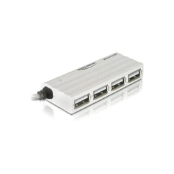 USB Hub Delock Slim USB Silver 4 Θυρών